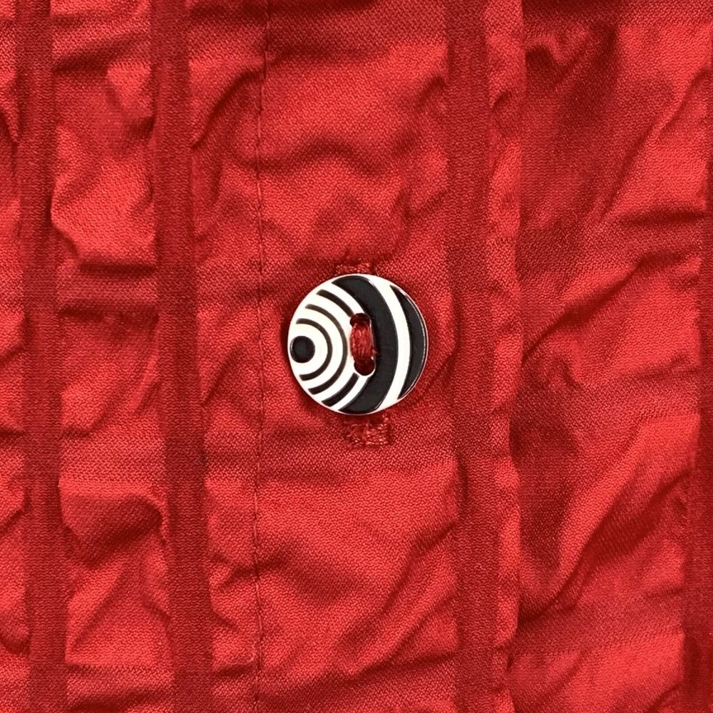 Niche Nilgun Derman Ruby Red Crinkle Tunic Shirt - image 3